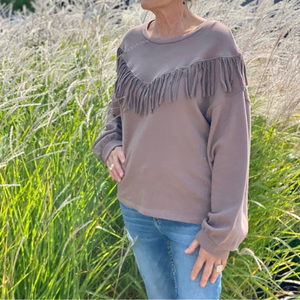 Sanctuary Sustainable Cotton Fringe Sweater